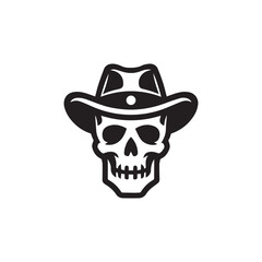Skull in hat logo
