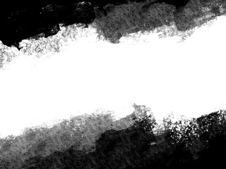 荒々しい和風の黒色グランジ水彩テクスチャフレーム　正月素材