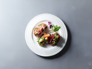 Variety of mini sandwiches 