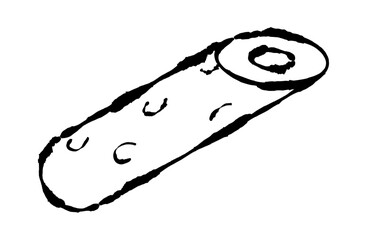 ちくわのベクターイラスト 手描き 筆 冬 鍋物