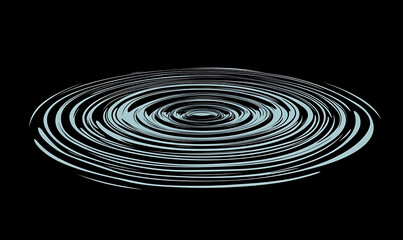 Fototapeta premium water in dynamic motion, isolated on black background for commercial use.