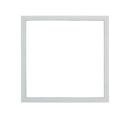 white square frame for photo mockup isolated