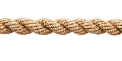 Fototapeta premium A close up view of a thick braided rope against space on transparent background