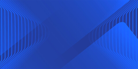 Abstract blue background with glowing geometric lines. Modern blue gradient square shape design. Futuristic technology concept.