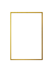 gold luxury picture frame mockup isolated element