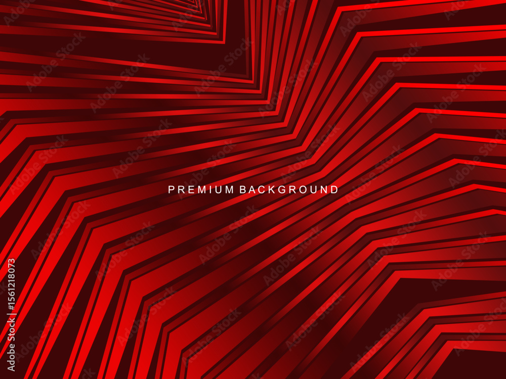 Aufkleber luxurious abstract vector with crimson and fiery red geometric stripes creates a dynamic visual effe