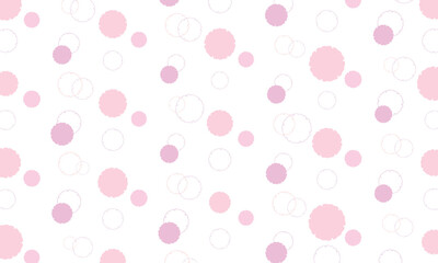 ラフなピンクの雪輪文とフレームがランダムに並ぶ模様