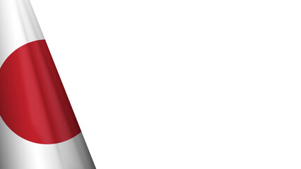 Japan flag with brush paint texture isolated on png or transparent background. Japan flag with transparent background.