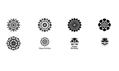 Floral decorative ornaments and birthday greetings © Rafiqul