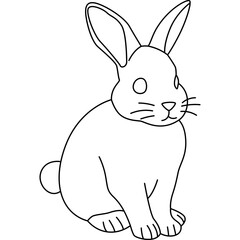 Line Rabbit Illustration