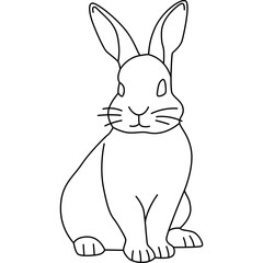 Line Rabbit Illustration