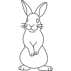 Line Rabbit Illustration