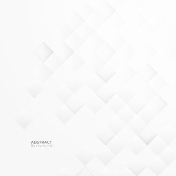 Abstract 3d modern square background. White and grey geometric pattern texture. vector art illustration