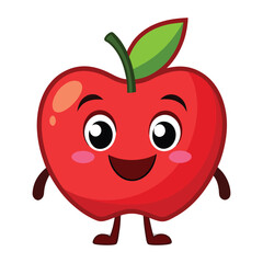 Smiling apple character