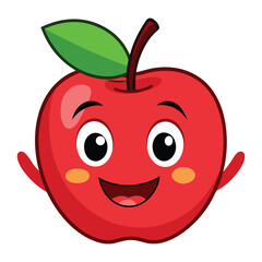Smiling apple character