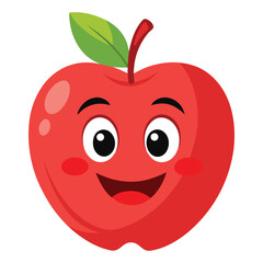 Smiling apple character