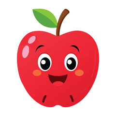 Smiling apple character