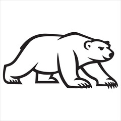 Obraz premium Walking Polar Bear Vector Design