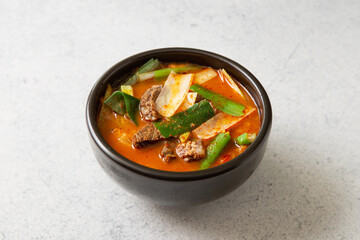 hot spicy meat stew, korean food