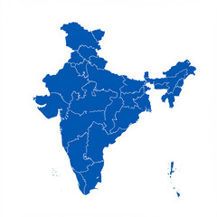 Obraz premium india national map vector image on white background