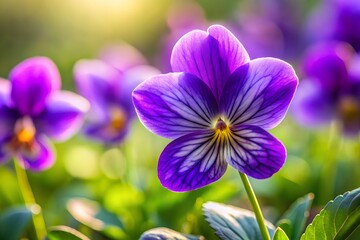 Fototapeta premium purple and white flowers