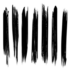 Set of brush stoke on white