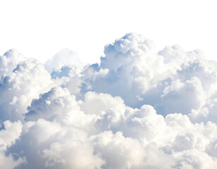 Naklejka premium Gentle White and Cream Cloudscape Texture Transparent PNG