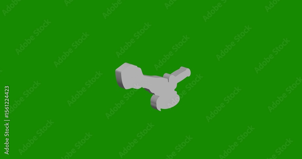 Poster isolated realistic white cordless angle grinder symbol front view with shadow. 3d illustration on gr