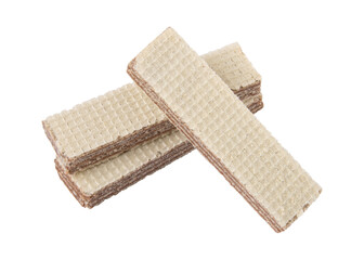 Sweet chocolate wafer isolated on transparent background