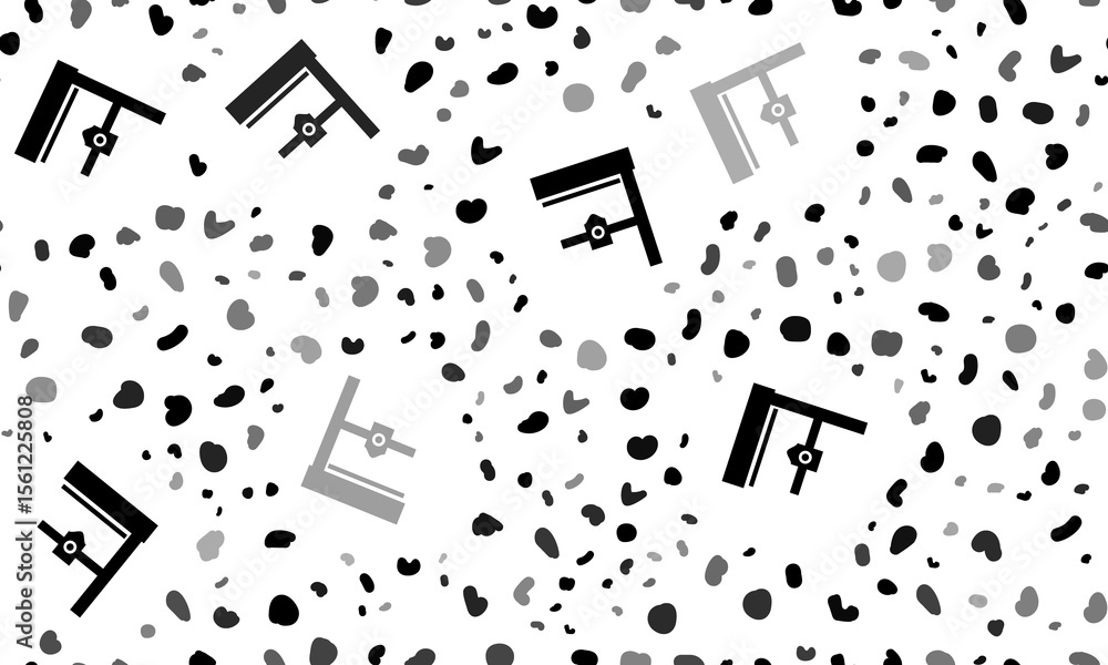 Aufkleber abstract seamless pattern with small 3d printer symbols. creative leopard backdrop. illustration on 