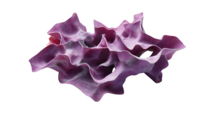 Abstract Purple Form: A vibrant and artistic rendering of an abstract purple form with a unique, textured surface, perfect for adding a touch of color and creativity.
