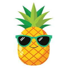 Pineapple with sunglasses