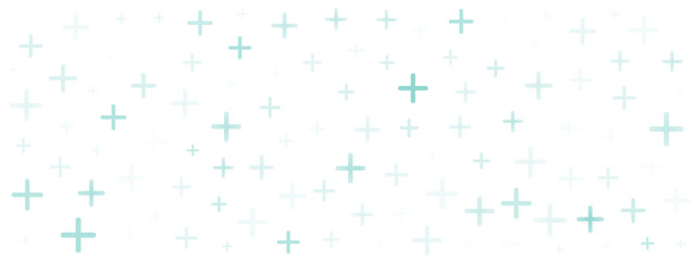Plus pattern for abstract medical background with health symbols and hospital signs. Vector elements and icons for education or template. Modern white wallpaper.