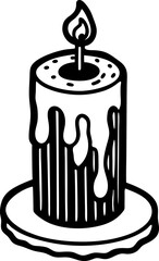 vector illustration of a cake with candle