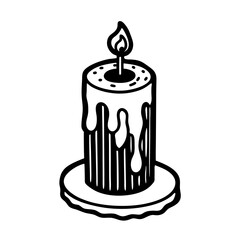 vector illustration of a candle holder