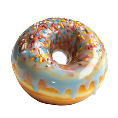 A donut with sprinkles on top
