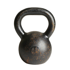 A black kettlebell with the letters "G" and "F" on it