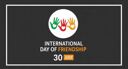 Fototapeta premium International Day of Friendship Celebration - Colorful Hands Vector Illustration