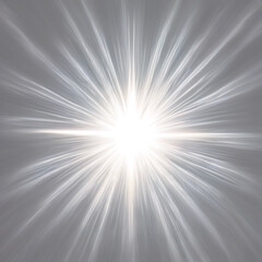 Obraz premium Abstract Grey and White Light Burst; Bright, Hopeful, Spiritual Background