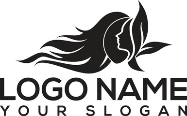 Woman face logo design