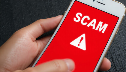 Scam Alert Warning Icon Depictions for Cybersecurity, Fraud Prevention, and Digital Threat Awareness

