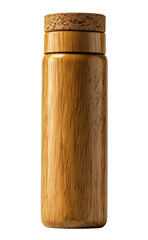 A wooden container with a cork stopper