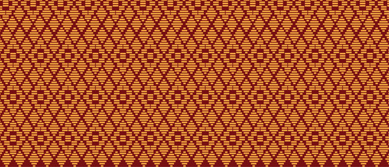 Traditional "Songket" textile pattern featuring intricate geometric and floral motifs