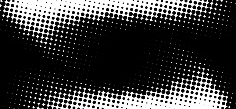 Black gradient halftone dotted background