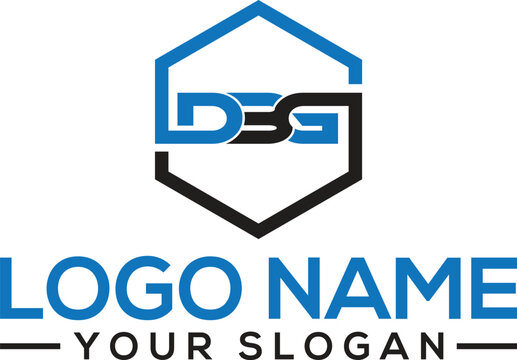 DBG letter monogram logo design vector business logo design