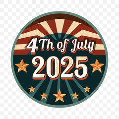 Vintage American flag design, a patriotic symbol for USA Independence Day celebration with stars and stripes