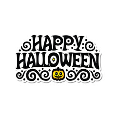 Obraz premium Happy Halloween Background Concept Vector Art & Graphics 