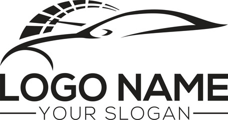 Car logo, auto detailing logo, automotive logo. Sports vehicle vector illustration, sports vehicle icon