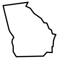 Georgia icon Black and white outline flat sign vector