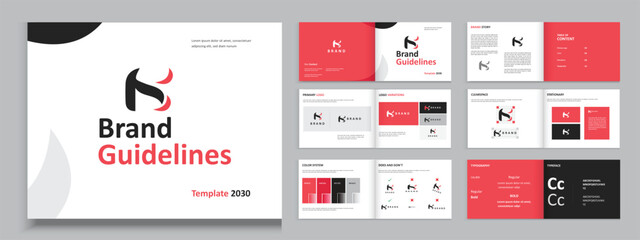 Brand Guideline Template | Brand Manual, Landscape Brand guidelines template